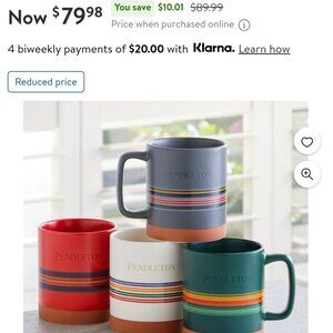 BNIB Pendleton 18 oz Collectible Mugs